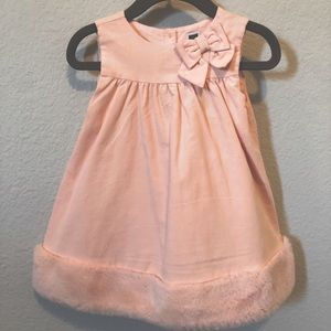 Janie and Jack Fur Trim Pink Dress